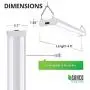 Sunco Lighting 10 Pack LED Utility Shop Light, 4 FT, Linkable Integrated Fixture, 40W=260W, 5000K Daylight, 4100 LM, Frosted Lens, Surface/Suspension Mount, Pull Chain, Garage - ETL, Energy Star