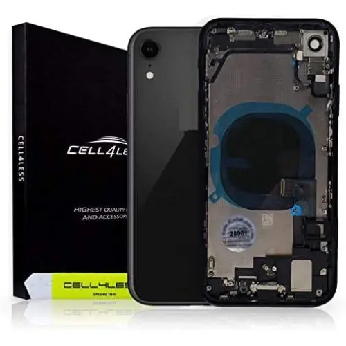 Cell4less Housing Replacement for The iPhone XR Model - Full Housing Unit with Small Parts (Black) Cell4less Housing Replacement for The iPhone XR Model - Full Housing Unit with Small Parts (Black)