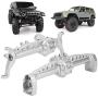 Dilwe RC Front Rear Axle, Metal Front Axle Axle Shell Upgrade Parts Accessory Compatible with SCX10 III 1/10 RC Car Model(Silver)