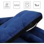 VASAGLE Sofa, Couch for Living Room, Velvet Surface, for Apartment, Small Space, Solid Wood Frame, Metal Legs, Easy Assembly, Mid-Century Modern Design, 71.3 x 32.3 x 33.9 Inches, Blue ULCS002Q01
