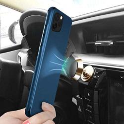 Magnetic Case for iPhone 11 Pro Max, Ultra Thin Magnetic Phone Case for Magnet Car Phone Holder with Invisible Built-in Metal Plate, Soft TPU Anti-Scratch Cover for iPhone 11Pro Max 6.5-Blue