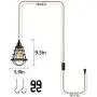 Industrial Plug in Pendant Lights Edison Metal Plug in Pendant Light Fixture Mini E26 E27 Hanging Cage Pendant Lights with 12.5FT Hemp Rope Wire and ON/Off Switch(1-Pack) …