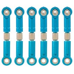 LoveinDIY 6Pcs Adjustable Metal Steering Linkage Servo Link Pull Rod Turnbuckle for WLtoys A959-B A969 A979 K929 1/18 RC Car Upgrade Parts