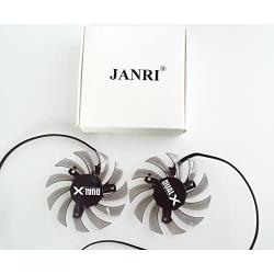 JANRI Replacement 75mm 4pin VGA Video Card Dual-X Fan for Sapphire HD7850 7790 7870 6930 6950 7950 970 FD7010H12S DC12V 0.35A