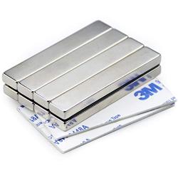 Powerful Neodymium Bar Magnets, Rare-Earth Metal Neodymium Magnet, N45, Incredibly Strong 33 LB Strength - 60 x 10 x 5 mm, Pack of 8
