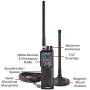 Cobra HHRT50 Road Trip Cb Radio - Emergency Radio, Travel Essentials, 2-Way Handheld Black Radio with Rooftop Magnet Mount Antenna, NOAA Channels, Dual Watch & 40 Channel Access Cobra HHRT50 Road Trip Cb Radio - Emergency Radio, Travel Essentials, 2-Way Handheld Black Radio with Rooftop Magnet Mount Antenna, NOAA Channels, Dual Watch & 40 Channel Access