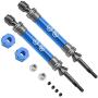 keyren Rear Drive Shaft RC Truck Drive Shaft, 2pcs SLA031 Upgrade Parts CVD Transmission Axle, Metal for Traxxas Slash 4X4 1/10 Truck RC Car(SLA031NB Dark Blue)