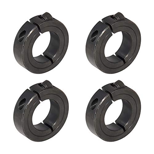 AZSSMUK Single Split Clamp-On Shaft Collars of Metal 3/4'' Bore w/Set Screw,4-Piece AZSSMUK Single Split Clamp-On Shaft Collars of Metal 3/4'' Bore w/Set Screw,4-Piece