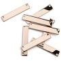 10 Pieces - 16K Rose Gold Plated Stamping Blank Bar Horizontal Pendant Name Plate Jewelry Supply Craft Supplies 1.35'' x 0.28'' (34.3mm x 7mm) - 10P4 (Rose Gold)