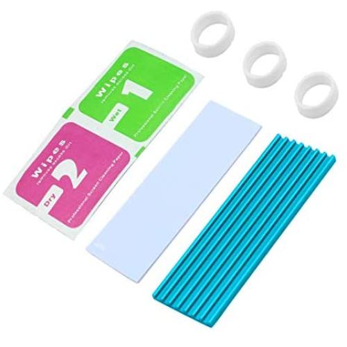 XT-XINTE Aluminum Cooling Heat Sink Thermal Pads Heat Dissipation Radiator for M.2 for NGFF SATA PCI-E for NVME SSD Heatsink (3mm Blue,1 Pcs)