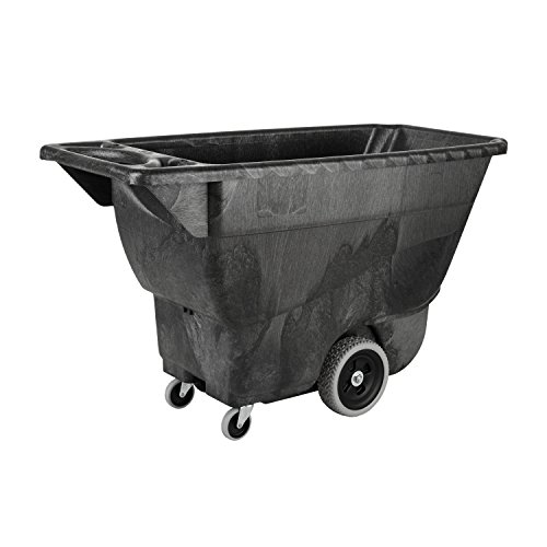 Rubbermaid Commercial Products FG9T1300BLA Polyethylene Box Cart, 450-Pound Load Capacity, Black