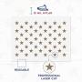 50 Star Stencil for Flag- 10.5 x 14.82 Mylar Template for American Flag | 10.5 x 15 US Star Pattern Stencil for Painting Wood & Wall Art | Reusable USA Stencil