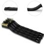 Twdrer 20 Pack Wire Brush Metal Brush Stainless Steel and Brass Brush Curved Handle Wire Toothbrush for Cleaning Welding Slag,Stain,Rust Twdrer 20 Pack Wire Brush Metal Brush Stainless Steel and Brass Brush Curved Handle Wire Toothbrush for Cleaning Welding Slag,Stain,Rust
