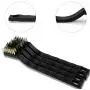 Twdrer 20 Pack Wire Brush Metal Brush Stainless Steel and Brass Brush Curved Handle Wire Toothbrush for Cleaning Welding Slag,Stain,Rust