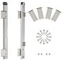 FRMSAET Heavy Duty 12/14/16/18 inches Thickness Steel Construction Ball Bearing Keyboard Slides Keyboard Drawer Slides Tray Accessories Cabinet Furniture Hardware Rails (14 inches, Silver)
