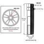 Wheel Accessories Parts 6 Point Spline Drive Tuner Socket Key Tool for 6 Spline Lug Nut. 16.2mm Inner Diameter- Dual Hex Key with 19mm (3/4) and 21mm (13/16)