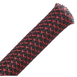 100ft - 3/4 inch PET Expandable Braided Sleeving – Blackred – Alex Tech braided cable sleeve