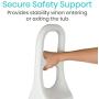 Vive Bathtub Rail - Heavy Duty Bathroom Tub Safety Rail for Elderly, Seniors, Handicap and Disabled - Clamp Railing Bath Support - Adjustable Shower Hand Grip - Handle Assist Grab Bar - Fits Most Tubs