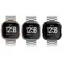VIGOSS Metal Strap Compatible with Fitbit Versa Bands/Lite Edition Band Silver Solid Stainless Steel Versa Bracelet Rreplacement for Fitbit Versa/Lite Edition Smartwatch Men Women