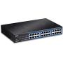 TRENDnet 24-Port Unmanaged Gigabit GREENnet Desktop Metal Switch, TEG-S24DG, Ethernet/Network Switch, 24 x 10/100/1000 Gigabit Ethernet RJ-45 Ports, 48 Gbps Switching Capacity, Lifetime Protection,Black