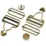 PZRT 4pcs 38mm Bronze Suspenders Adjustable Buckle Metal Ribbon Slip Buckle Fasteners Clip for Garment Overalls Backpack DIY Accessories PZRT 4pcs 38mm Bronze Suspenders Adjustable Buckle Metal Ribbon Slip Buckle Fasteners Clip for Garment Overalls Backpack DIY Accessories