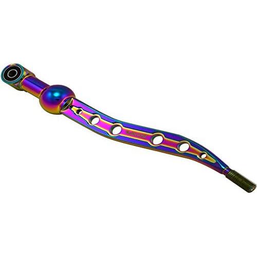 VMS Racing Dual Bend SHORT THROW SHIFTER in NEO CHROME NeoChrome CNC Aluminum Metal for Honda Civic (88-00) and Del Sol (93-97) EK EK4 EK9 EM1 EF EF9 EG EG6 EJ1 D15 D16 B16 B18 JDM 88 89 90 91 92 93 94 95 96 97 98 99 00 1988 1989 1990 1991 1992 1993 1994 