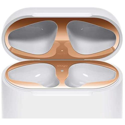 elago Upgraded AirPods Dust Guard (Rose Gold, 1 Set) – Dust-Proof Film, Luxurious Looking, Must Watch Easy Installation Video, Protect AirPods from Metal Shavings [US Patent Registered]