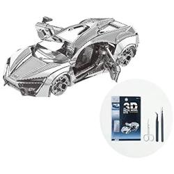 DIY 3D Car Metal Model 3D Puzzle 3D Laser Cut Jigsaw Toys 3D Metal Model Kit for Adults&Kids Mechanical Model Educational Toy Indoor Decoration Desk Toy Birthday Gift Collection Brain Teaser Puzzles