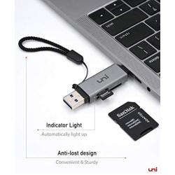 SD Card Reader, uni USB C Memory Card Reader Adapter USB 3.0, Supports SD/Micro SD/SDHC/SDXC/MMC, Compatible for MacBook Pro, MacBook Air, iPad Pro 2018, Galaxy S20, Huawei Mate 30, and More