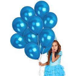 Metallic Royal Blue Balloons 72 Pack - Blue Metallic Balloons 12 Inch for Mermaid Birthday Baby Shower Party the Under Sea Party Graduation Decorations