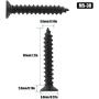 M5 x 1.2 Flat Head Phillips Wood Screw, Origa Xylan Coated 304 Stainless Steel Self Tapping Screws, (100-Pack,Black)