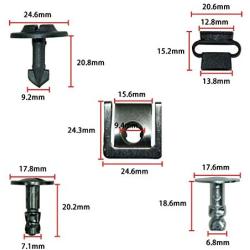 ANTS PART 60Pcs Engine Undertray Cover Clips Bottom Metal Screw Bolt Kit for Audi VW