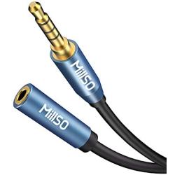 MillSO 3.5mm Headphone Extension Cable (6.6 Feet) TRRS 3.5mm Male to Female Stereo Audio Jack Extension Adapter Auxiliary AUX Cord for Headphones, Earbud, Speaker, Car Stereo, Home HiFi Stereo System