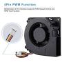 GDSTIME 120mm PWM 4 Pin 12V Dual Ball Bearing DC Brushless Blower Cooling Fan (4.72x4.72x1.26 inch), for Car Seat Amplifier Inflatables Inverter Ventilation