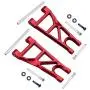 Hobbypark Aluminum Suspension Arms Set (Front & Rear) for Arrma 1/10 Granite 4X4, Big Rock, Senton, Replacement of AR330443 AR330516 Option Parts (Red)