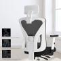 Hbada Ergonomic Office Desk Chair with Adjustable Armrest, Lumbar Support, Headrest and Breathable Skin-Friendly Mesh, White