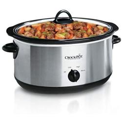 Crock-Pot 7-Quart Oval Manual Slow Cooker | Stainless Steel (SCV700-S-BR)