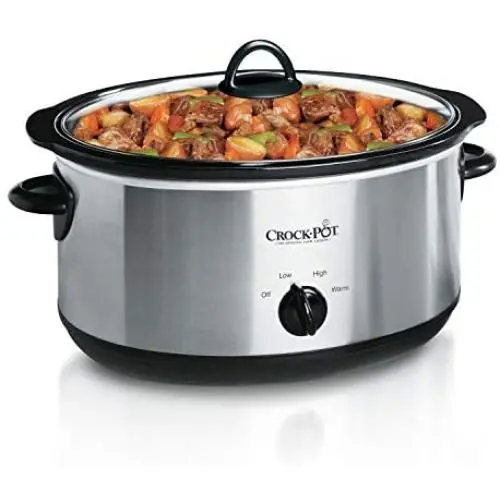 Crock-Pot 7-Quart Oval Manual Slow Cooker | Stainless Steel (SCV700-S-BR)