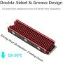 NVMe Heatsinks for M.2 2280mm SSD Double-Sided Cooling Design(red) NVMe Heatsinks for M.2 2280mm SSD Double-Sided Cooling Design(red)