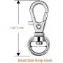 Paxcoo 150 Pcs Key Chain Hooks with Key Rings and D Rings Bulk for Lanyard Supplies (Small Size)