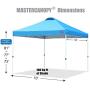 MASTERCANOPY Pop-up Canopy Tent Commercial Instant Canopy with Wheeled Bag,Canopy Sandbags x4,Tent Stakesx4 (10x10,Sky Blue)