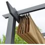 ALEKO PERGSAND10X13 Aluminum Outdoor Retractable Canopy Pergola - 13 x 10 Ft - Sand Color