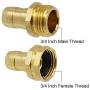 Twinkle Star Garden Hose Repair Connector with Clamps, Male and Female Garden Hose Fittings, 3 Set