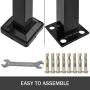 Happybuy Transitional Handrail Fits 1 or 3 Steps Black Stair Rail Handrails for Outdoor Steps Wrought Iron Handrail with Installation Kit Happybuy Transitional Handrail Fits 1 or 3 Steps Black Stair Rail Handrails for Outdoor Steps Wrought Iron Handrail with Installation Kit