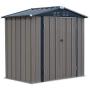 Storage Buildings and Sheds 6x4 FT Outdoor Metal Garden Shed Utility Tool Storage with Double Door & Lock for Tools, Lawn Equipment