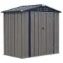 Storage Buildings and Sheds 6x4 FT Outdoor Metal Garden Shed Utility Tool Storage with Double Door & Lock for Tools, Lawn Equipment Storage Buildings and Sheds 6x4 FT Outdoor Metal Garden Shed Utility Tool Storage with Double Door & Lock for Tools, Lawn Equipment