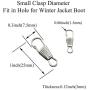 Yadaland Metal Solid Zipper Pull Tab Tag Handle Fixer 0.06inch(1.5mm) Small Clasp Diameter Fit Hole for Winter Jacket Boot Jean Suitcase Luggage Coat Spring Lock Clip On No Tool Needed Silver 15Pack
