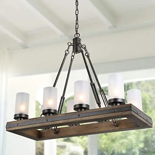 LNC A03487 Wood Chandelier Kitchen Island Lighting for Dining Rooms, Restraunt, Cafe, Bar Counter, Model LNC A03487 Wood Chandelier Kitchen Island Lighting for Dining Rooms, Restraunt, Cafe, Bar Counter, Model