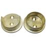 Nuk3y Heavy Duty Metal Steel Closet Pole Socket Set 1-1/2'' (Polished Brass)