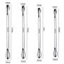 22 Pieces Stainless Steel Lab Spatula Micro Scoop Set Laboratory Sampling Spoon Mixing Spatula for Gel Cap Filler